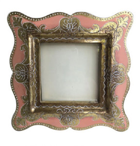 Photo Frame Pink Scroll